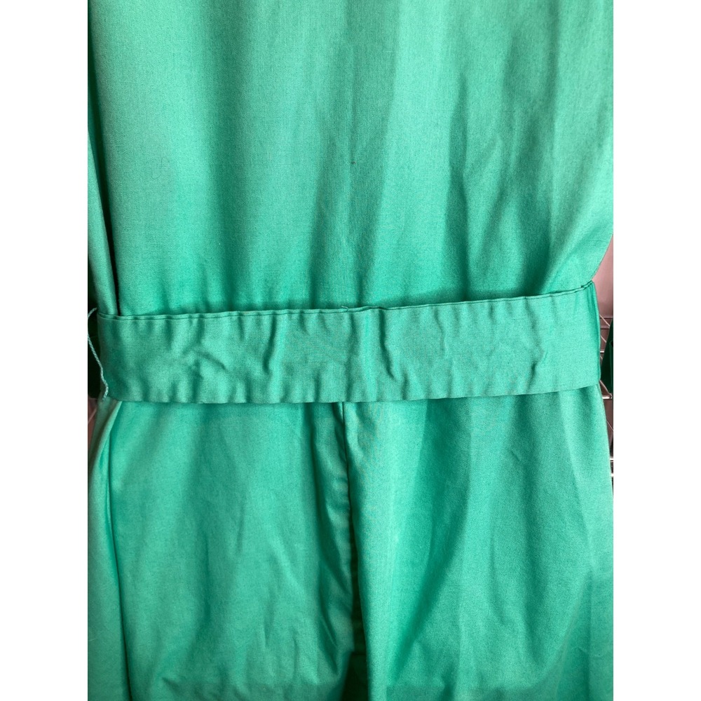 Vintage Paul Alfred LTD Green Midi Dress Sz 16 Belted Pockets‎ Career Secretary - Picture 11 of 11